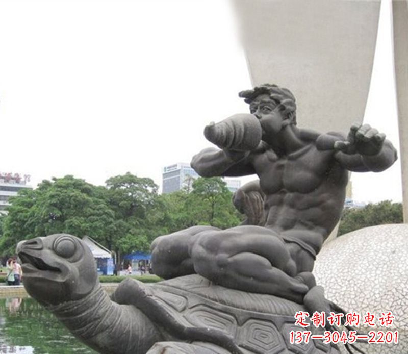 益阳海龟雕塑,漫步沙滩时的自然之美