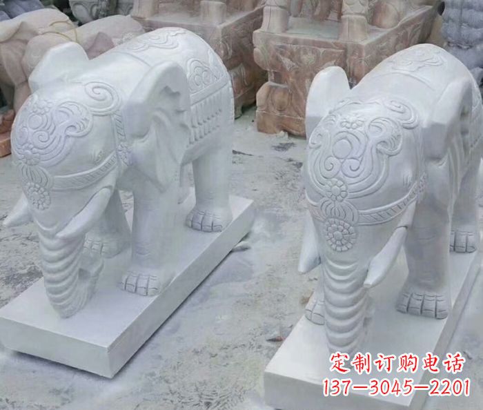 益阳高雅雕塑招财石雕大象