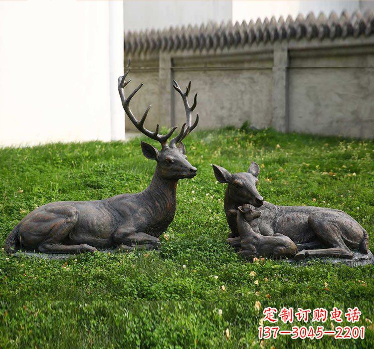 益阳精美梅花鹿铜雕