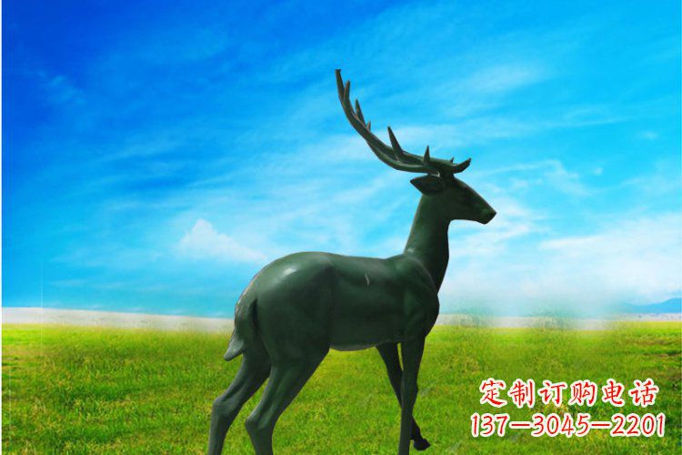 益阳中领雕塑 | 公园动物梅花鹿铜雕