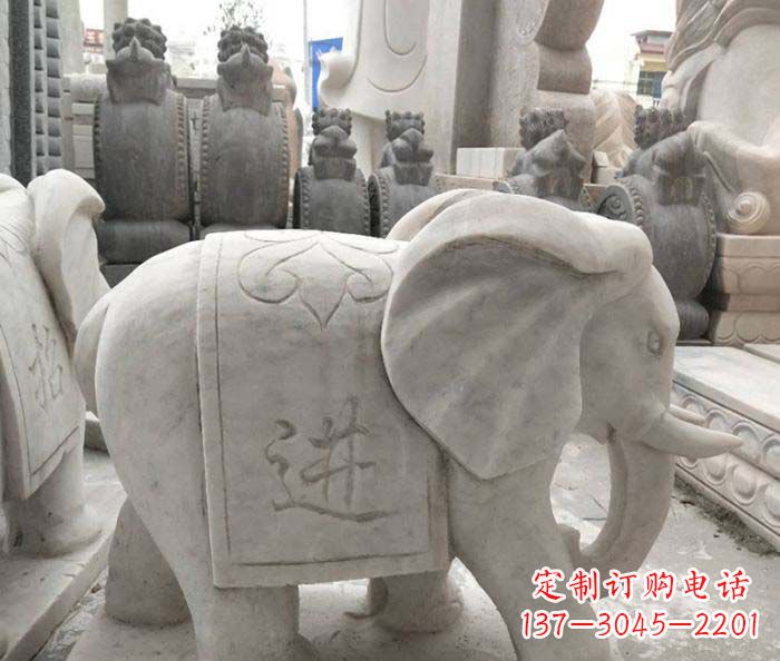 益阳小象石雕塑,展现美丽的艺术风采