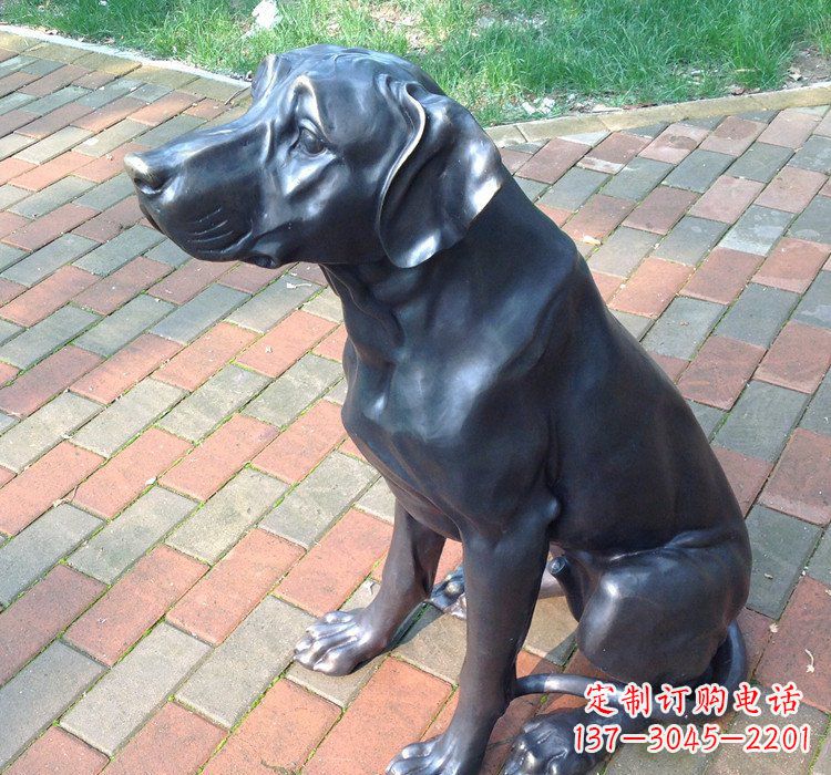 益阳公园动物铜雕狗
