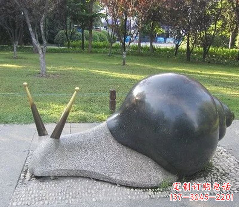 益阳中领雕塑专业定制可爱蜗牛石雕