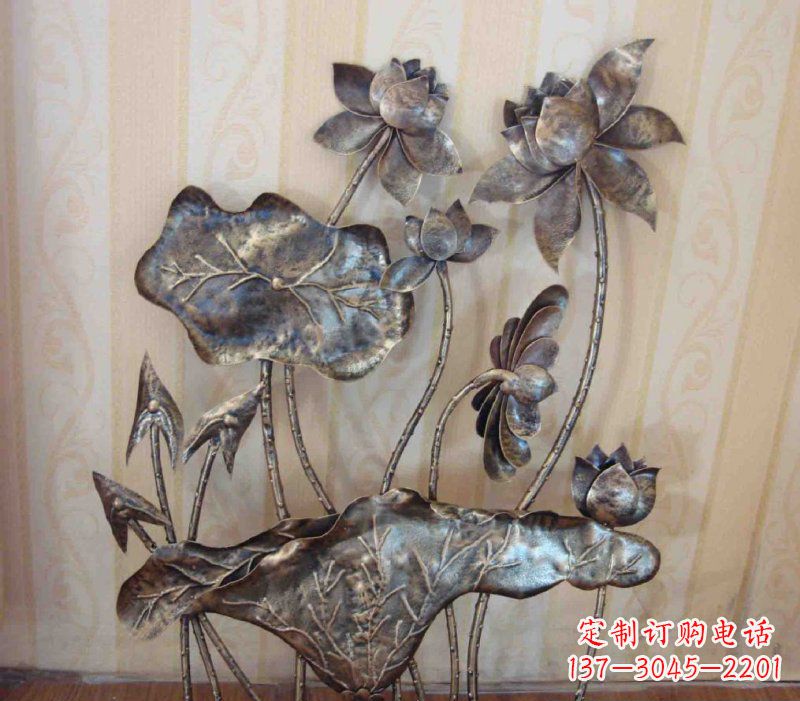 益阳中领雕塑精美莲花锻铜雕塑景观