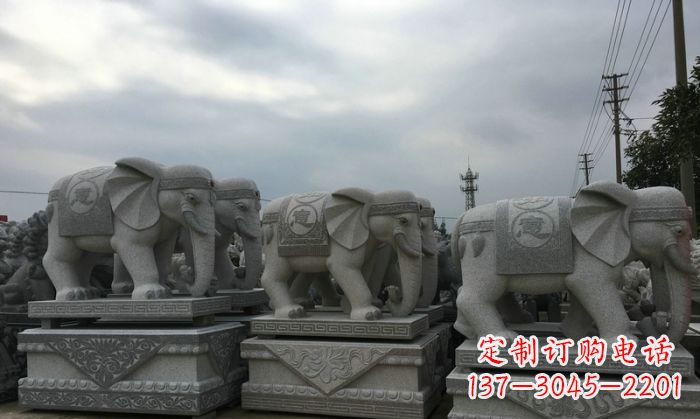 益阳公园仿古大象动物石雕
