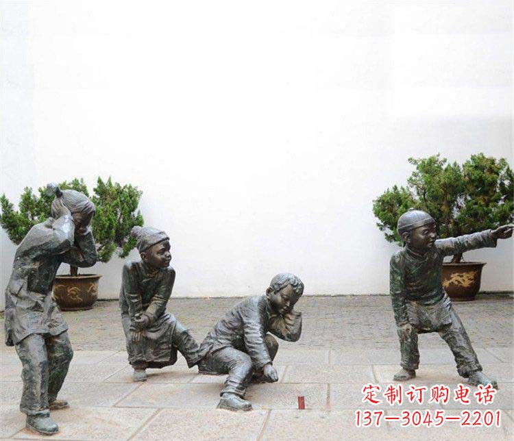 益阳愉悦童年,珍藏宝贝铜雕小孩