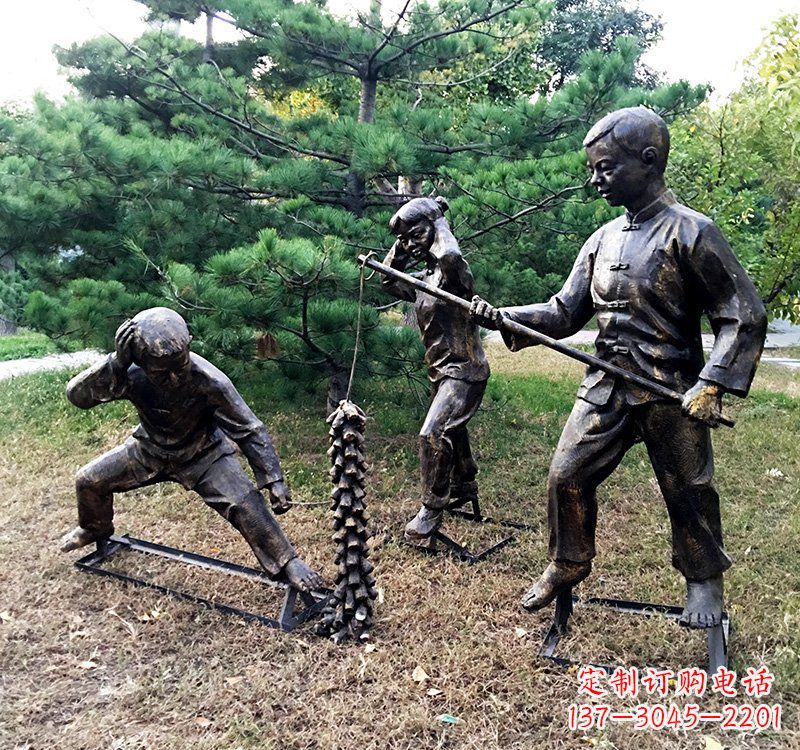 益阳优雅精致的儿童铜雕