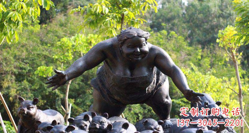 益阳萌萌哒小女孩铜雕