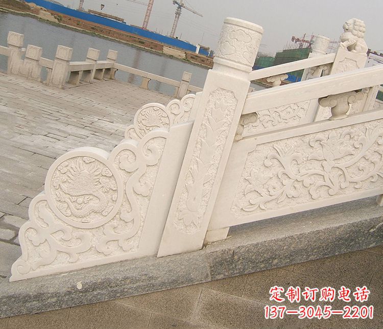 益阳公园汉白玉栏板景观石雕 (2)