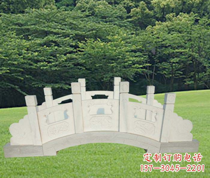 益阳手工精美汉白玉石拱桥雕塑