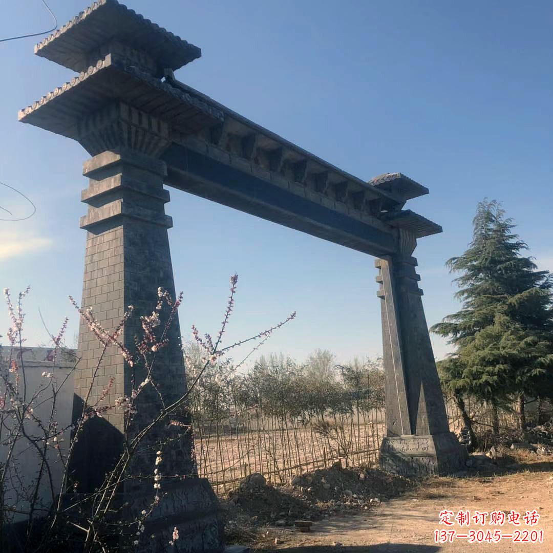 益阳高雅独特的汉阙大门石雕
