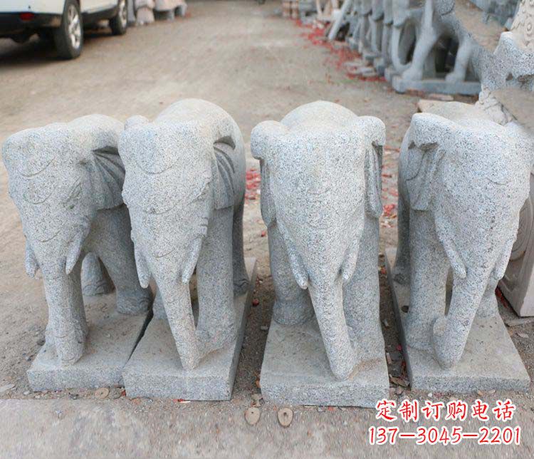 益阳公园吉祥如意大象动物石雕