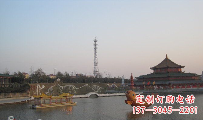 益阳静谧自然,金鱼铜雕精美绝伦