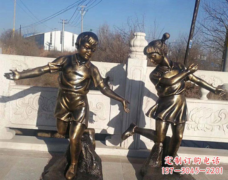 益阳新颖花篮儿童铜雕