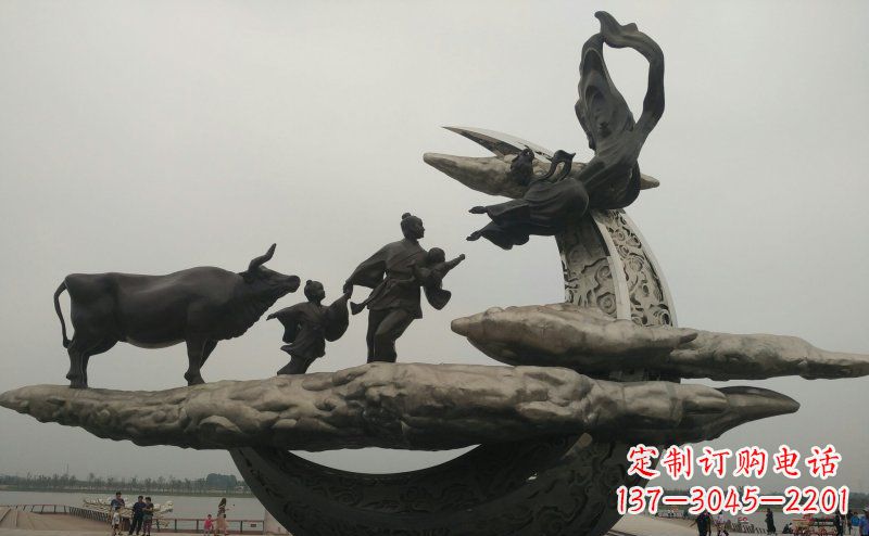 益阳非凡爱恋不锈钢牛郎织女雕塑