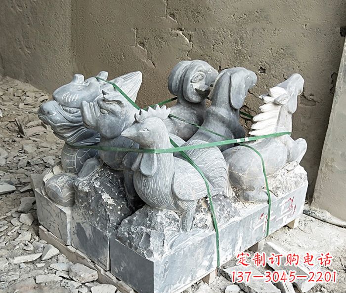 益阳大理石12生肖石雕