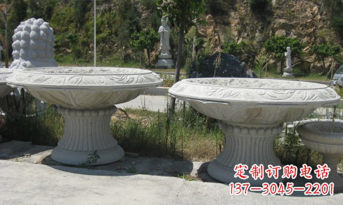 益阳美轮美奂的大理石花盆雕塑