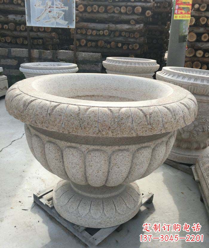 益阳高质量大理石花盆石雕