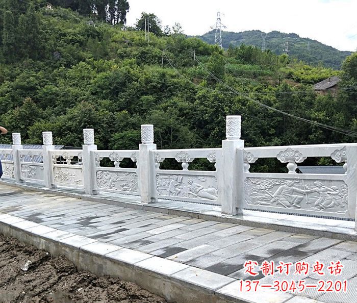 益阳专为公园景观定制的大理石栏板石雕
