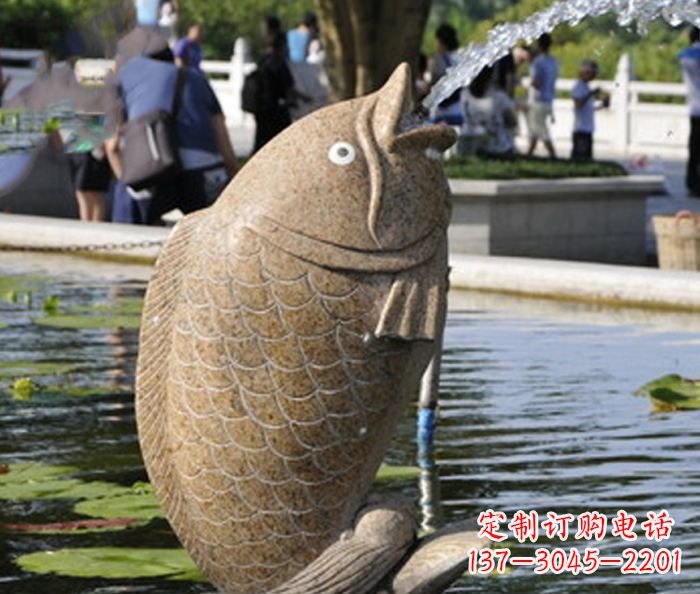 益阳大理石鲤鱼喷泉石雕
