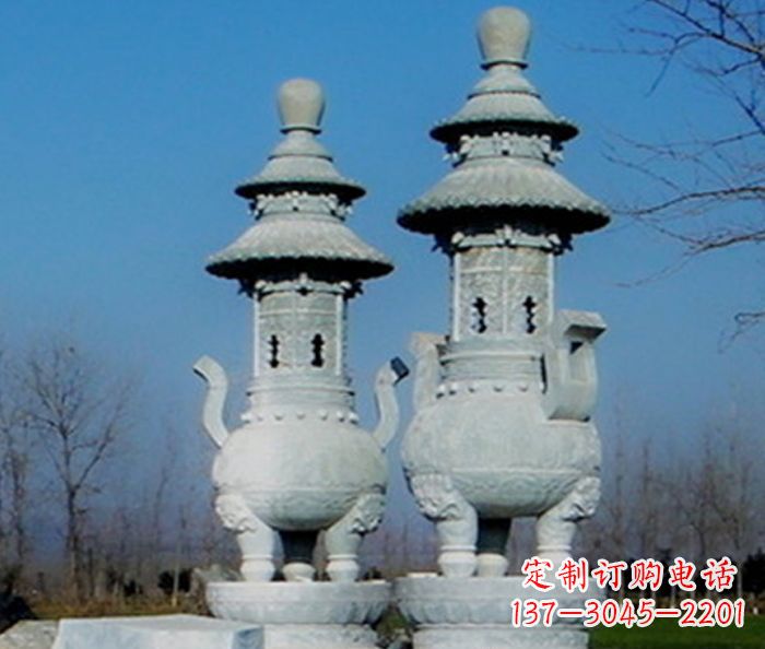 益阳公园景观仿古石雕香炉