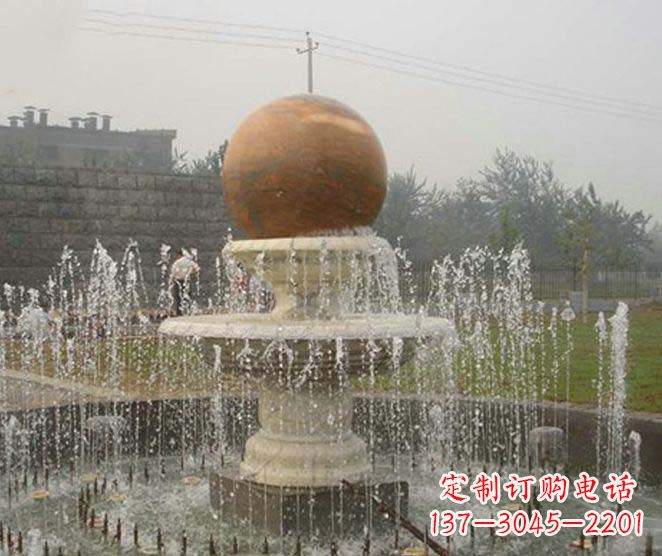 益阳艺术品级风水球喷泉石雕