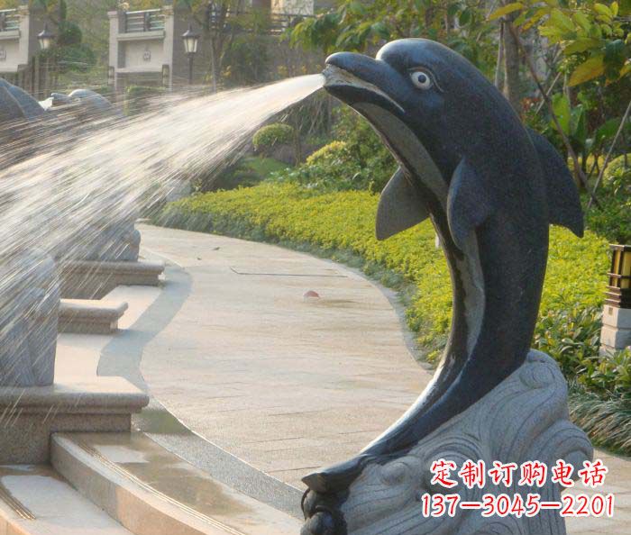 益阳现代公园景观海豚雕塑