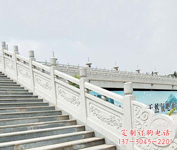 益阳精美绝伦的汉白玉石栏板雕塑