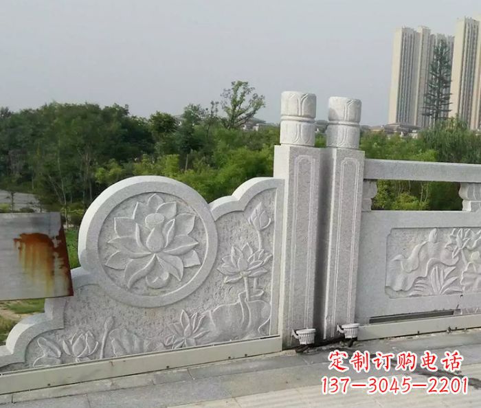 益阳汉白玉石雕栏板