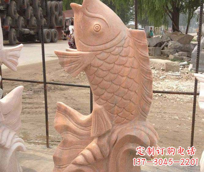 益阳红石喷泉雕塑,点亮公园景观