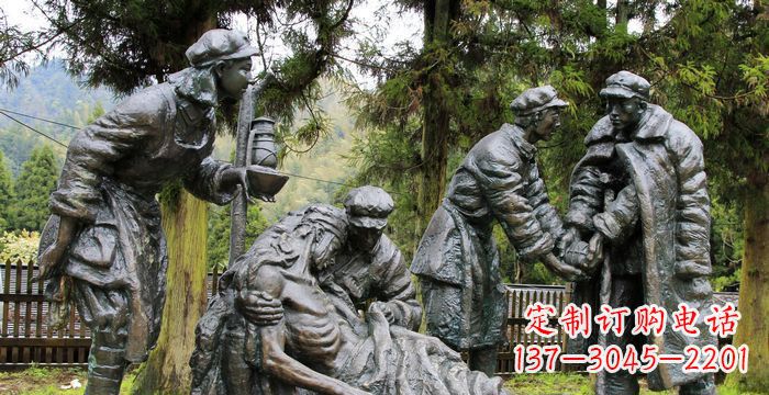 益阳红军铜雕,宣扬时代之精神