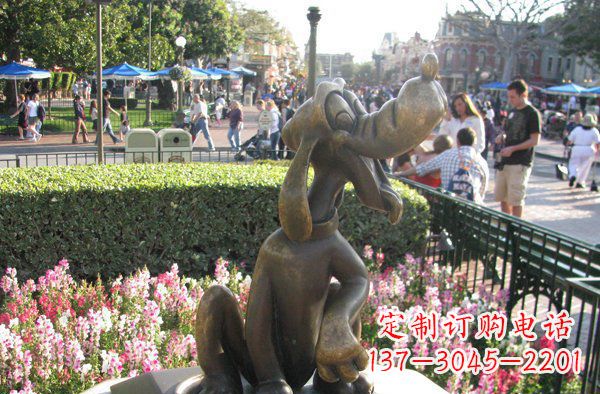 益阳公园卡通小狗动物铜雕