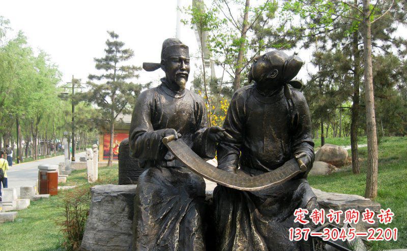 益阳传承经典，定制古典唐代人物小品铜雕