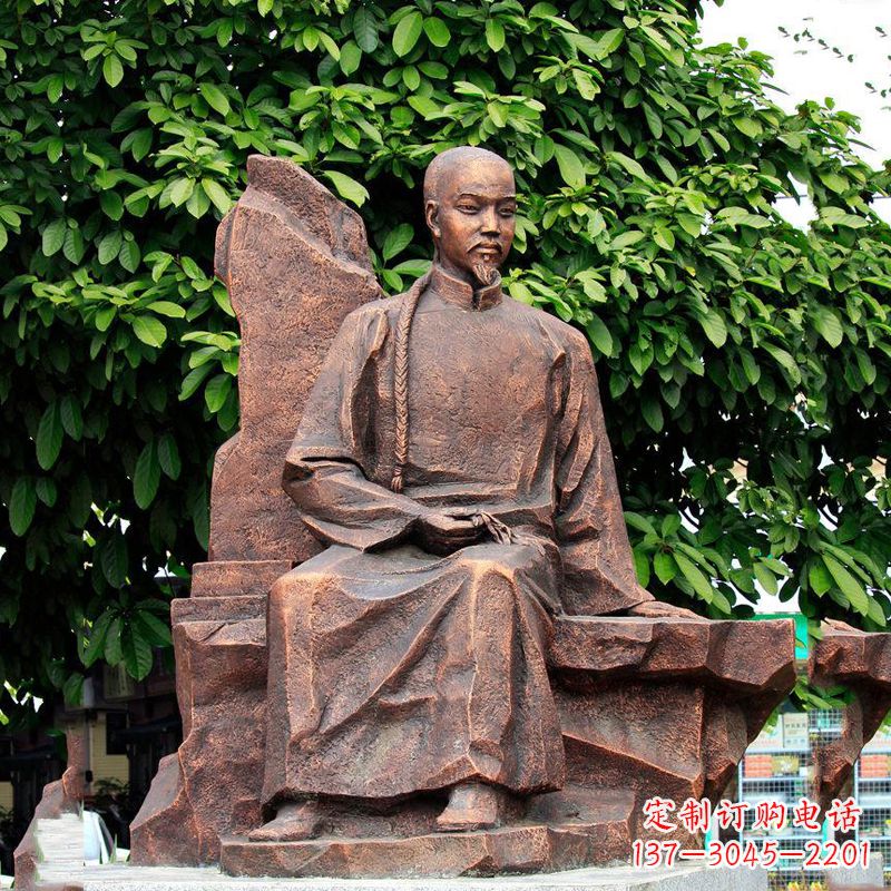 益阳清朝名人叶天士纯铜雕像