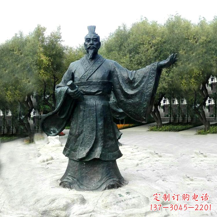益阳孟子铜雕塑,荟萃战国时期智慧精华