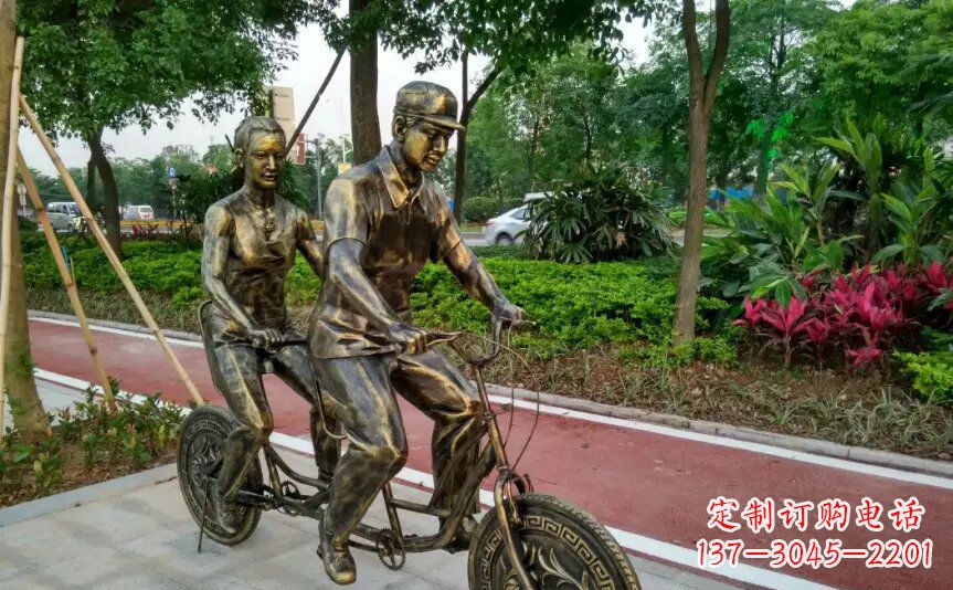 益阳集休闲、健身、艺术於一体的自行车雕塑