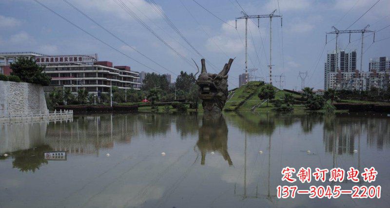 益阳室外公园铜雕龙雕塑