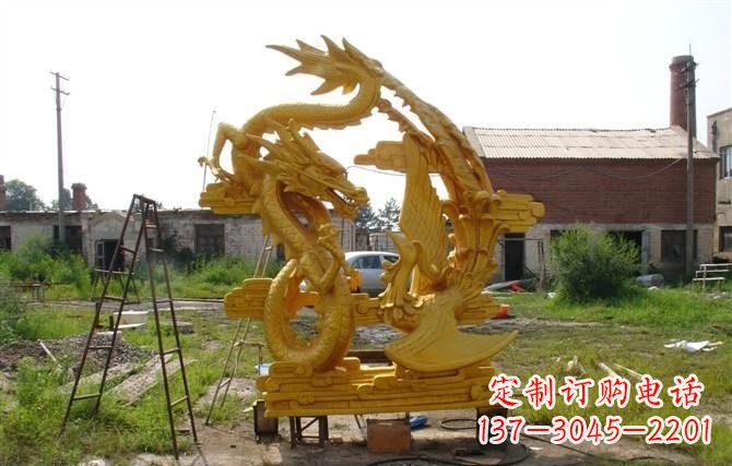 益阳产品名称“象征吉祥,唤醒美好——中领雕塑铜雕龙凤呈祥”