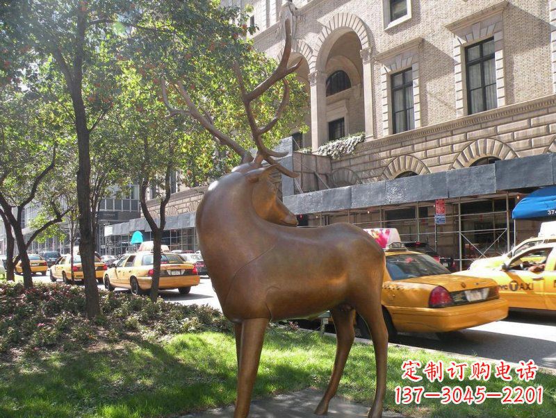 益阳公园梅花鹿景观铜雕