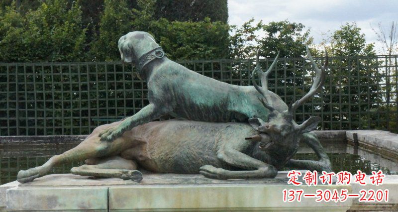 益阳高质量铜梅花鹿动物雕塑