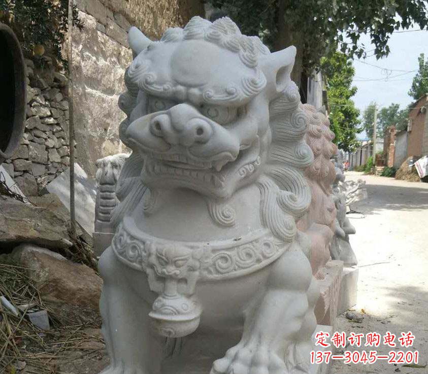 益阳中领雕塑母子狮子石雕