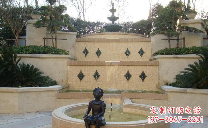 益阳西方风尚小女孩铜雕