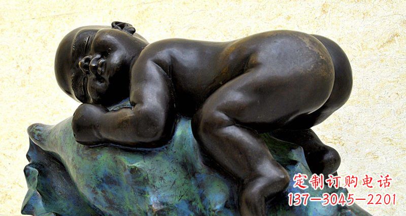 益阳浪漫晨曦——小男孩铜雕