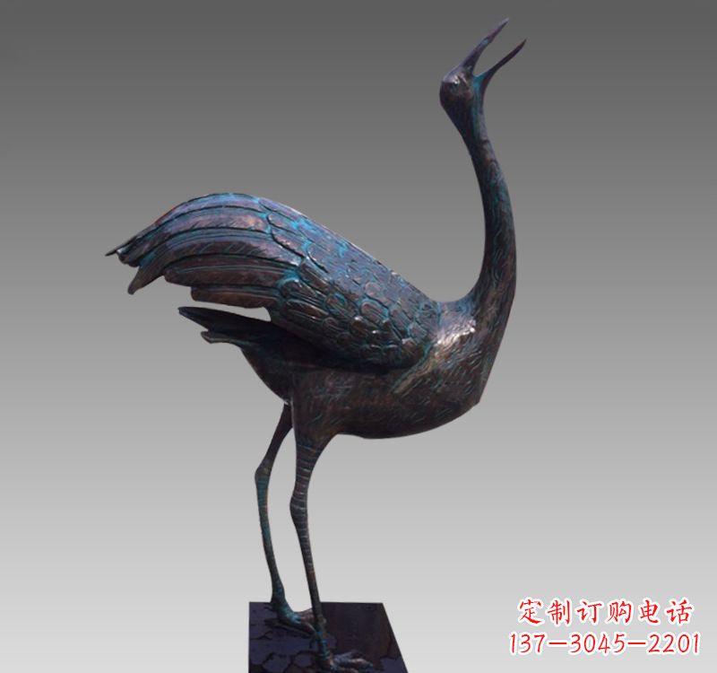 益阳青铜雕刻仙鹤翱翔