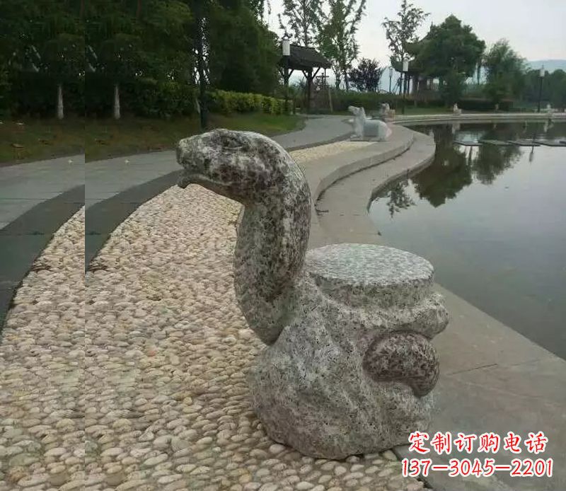 益阳中领雕塑-十二生肖蛇石雕