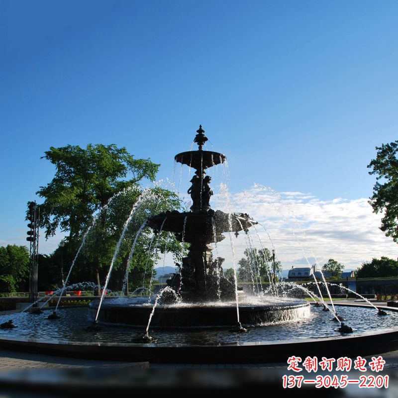 益阳公园石雕喷泉水景雕塑