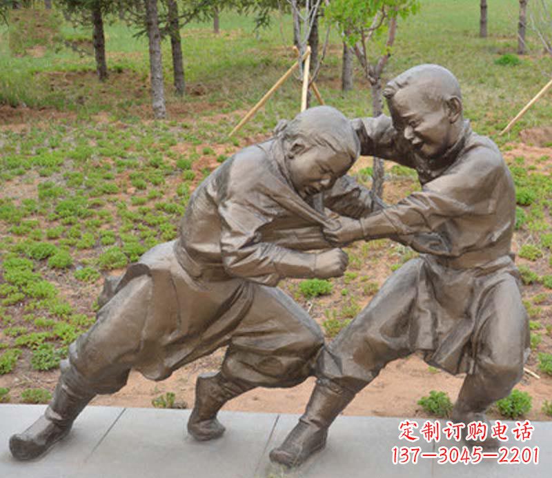 益阳精致雕塑小男孩铜雕