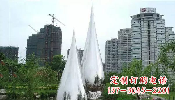 益阳不锈钢水滴雕塑