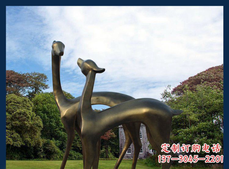 益阳 优雅铜鹿风格雕塑