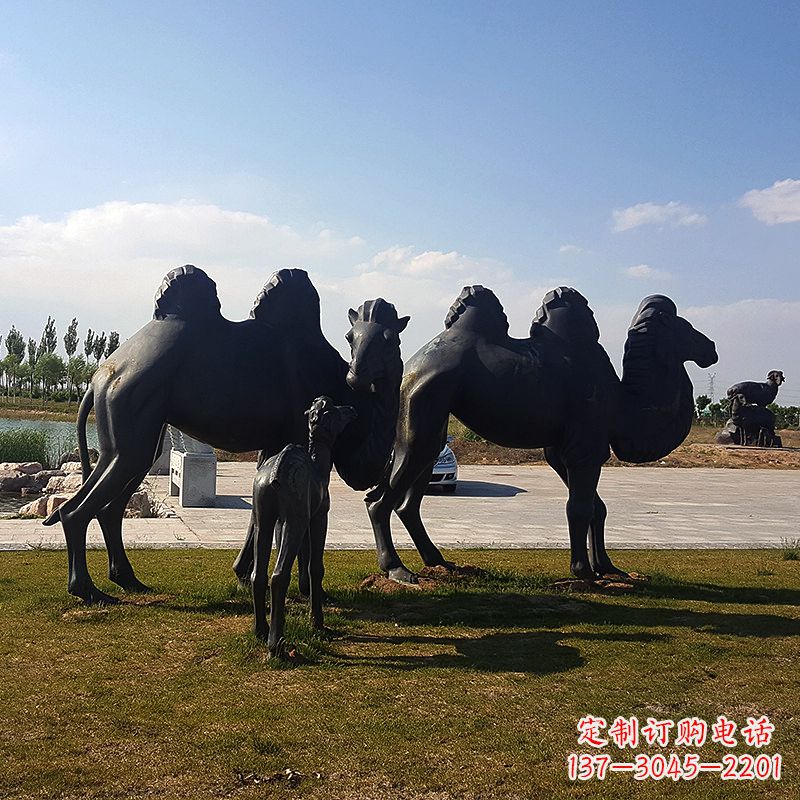 益阳铜骆驼雕塑,精致景观装饰